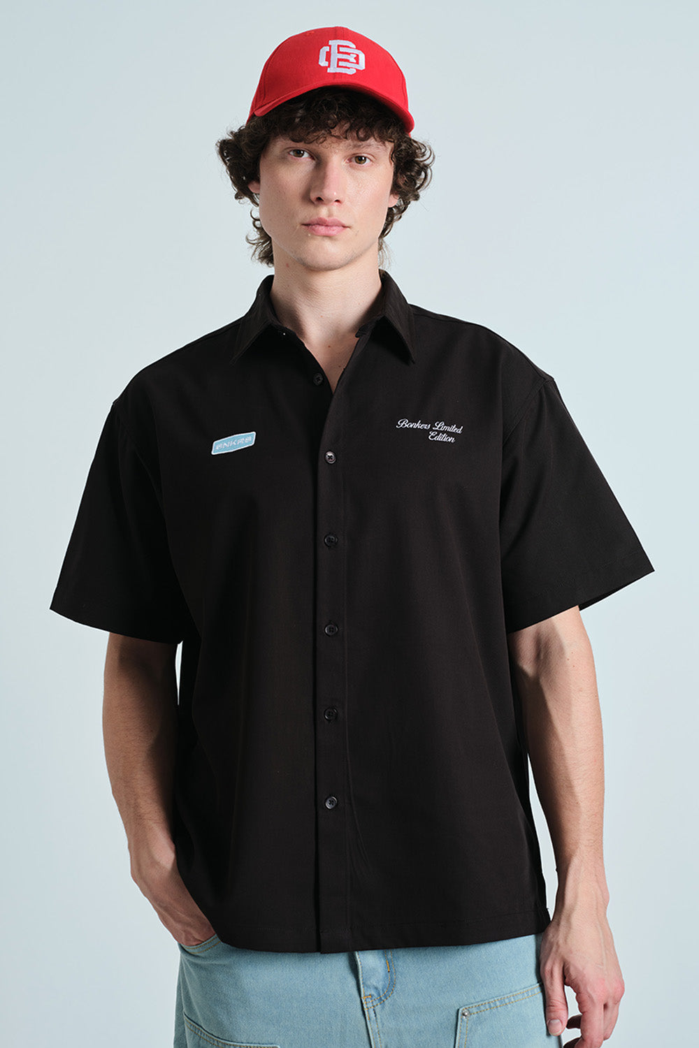 Black Oversized Utility Shirt - BonkersCorner