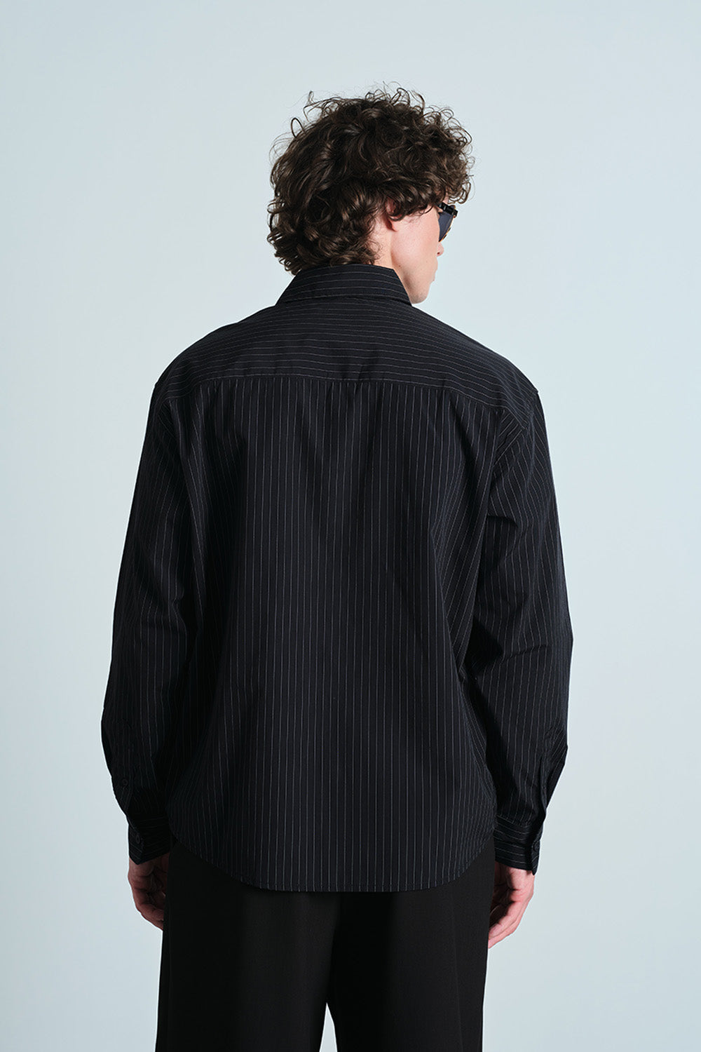 Black Relaxed Stripe Shirt - BonkersCorner