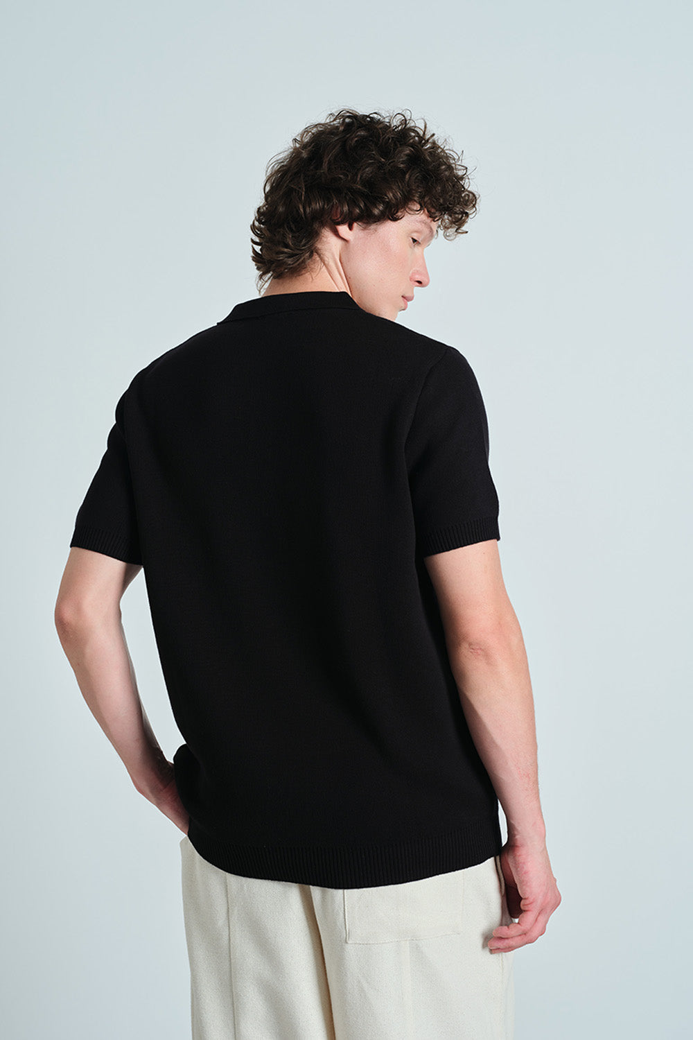 Black Signature Knit Polo - BonkersCorner