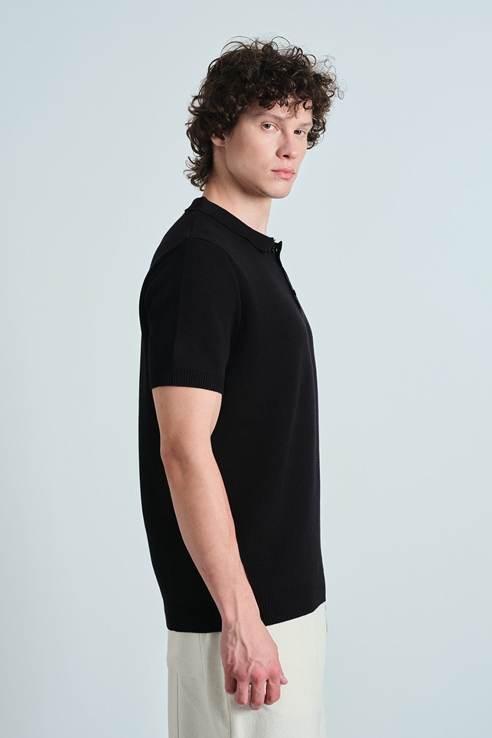 Black Signature Knit Polo - BonkersCorner