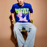 Blue Ruffle It Up Oversized T-shirt - BonkersCorner