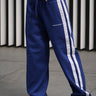 Blue Sporty Straight Fit Pants - BonkersCorner