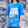Blue Star Wars Oversized T-shirt - BonkersCorner