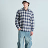 Blue Distressed Plaid Overshirt - BonkersCorner