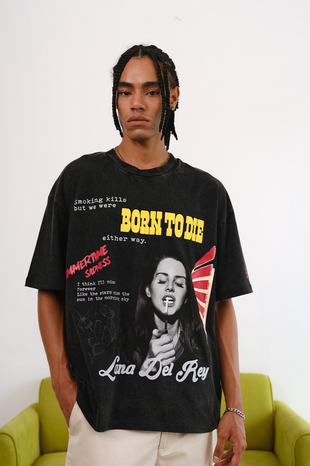 Born To Die Faded Oversized T-shirt - BonkersCorner