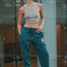 Bottle Green Heavyweight Joggers - BonkersCorner
