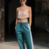 Bottle Green Sporty Straight Fit Pants - BonkersCorner
