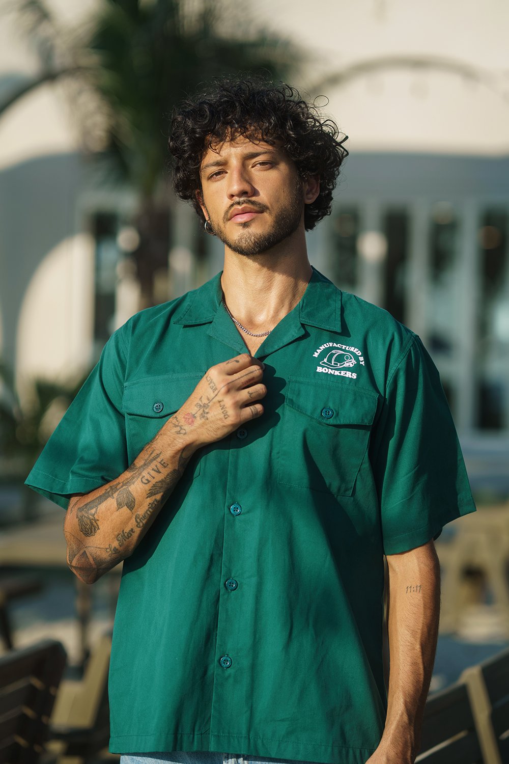 Bottle Green Utility Heavyweight Shirt - BonkersCorner