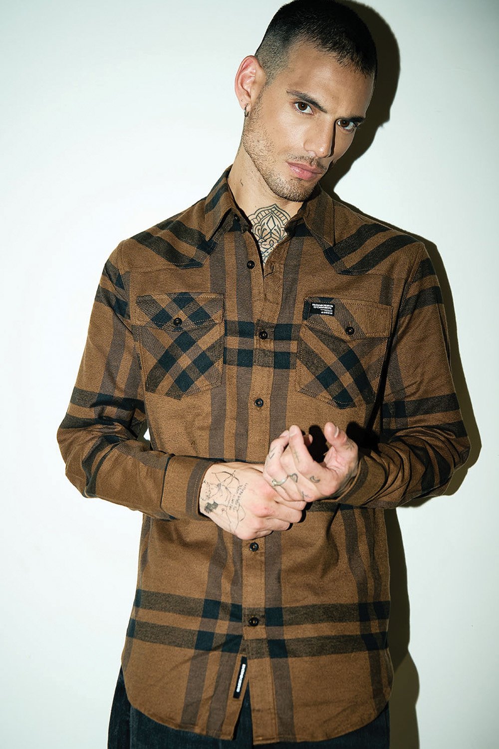 Brown Blast Stripe Regular Fit Shirt - BonkersCorner