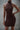 Brown Highneck Polyamide Backless Dress - BonkersCorner
