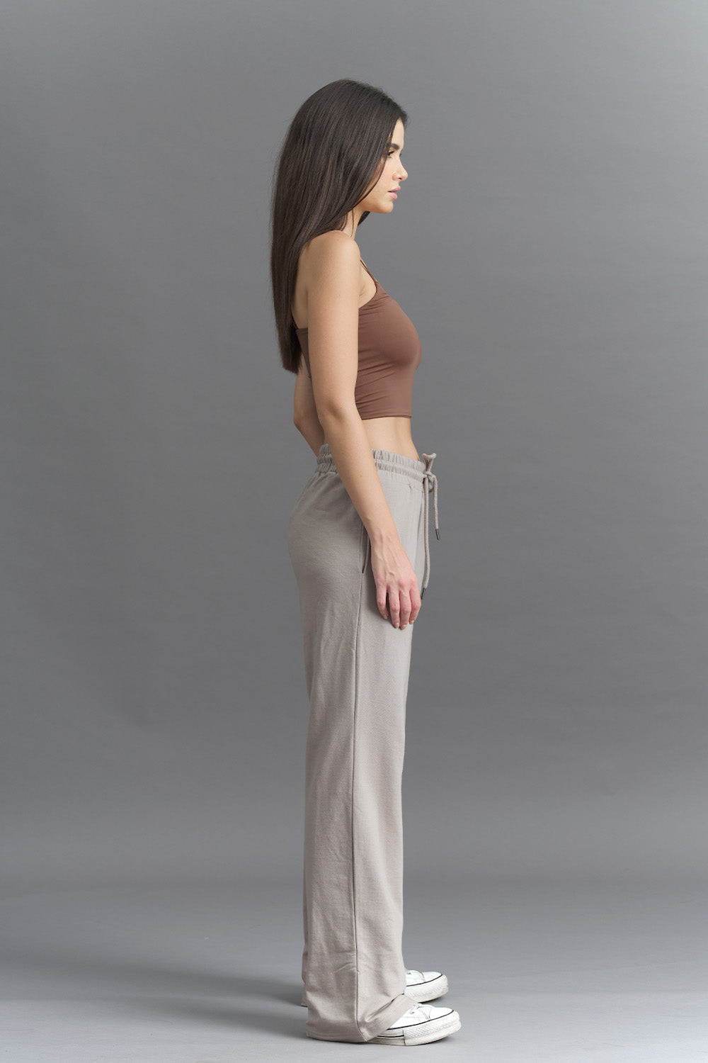 Brown Wide-Leg Sweatpants - BonkersCorner