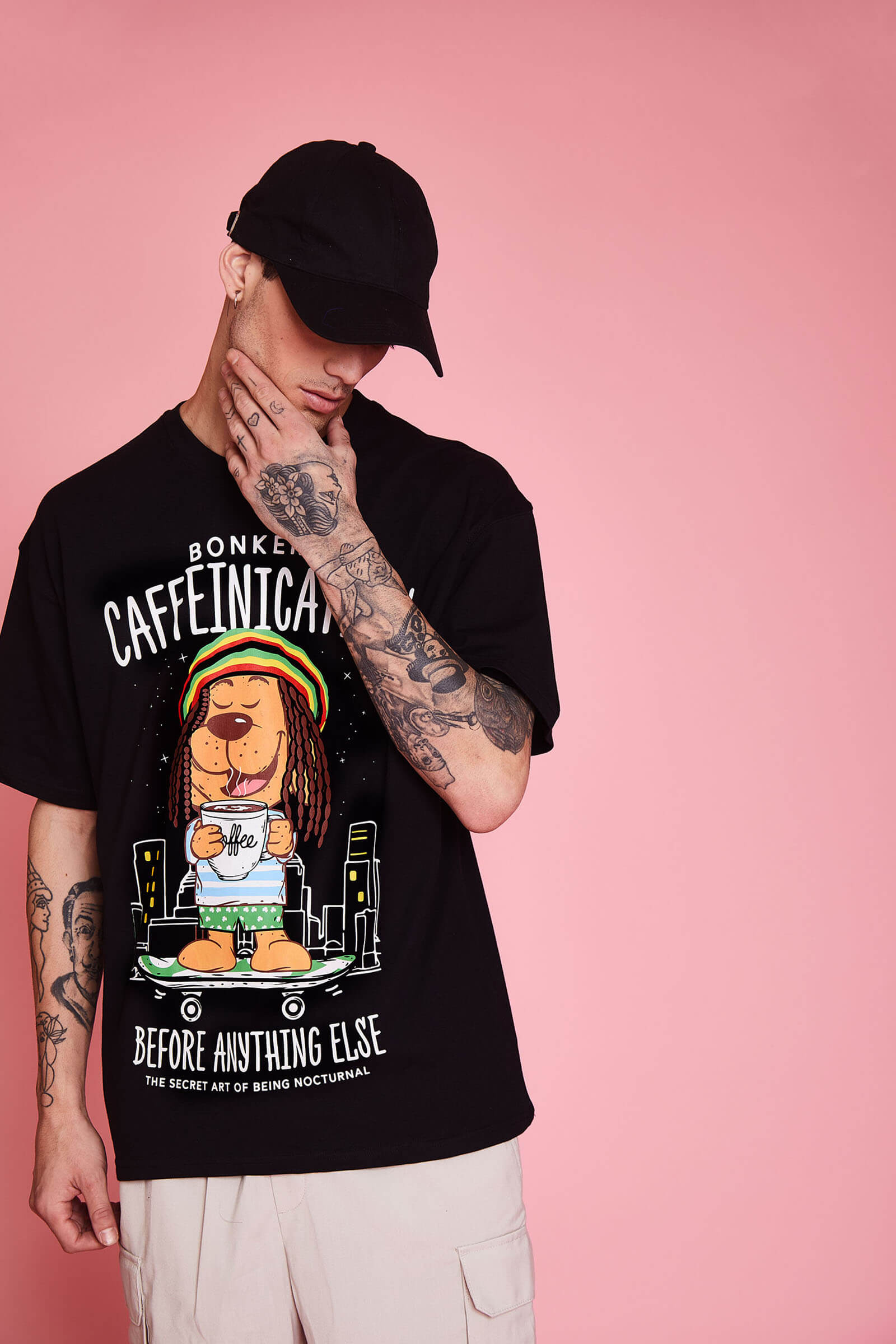 Caffeinication Oversized T-Shirt - BonkersCorner