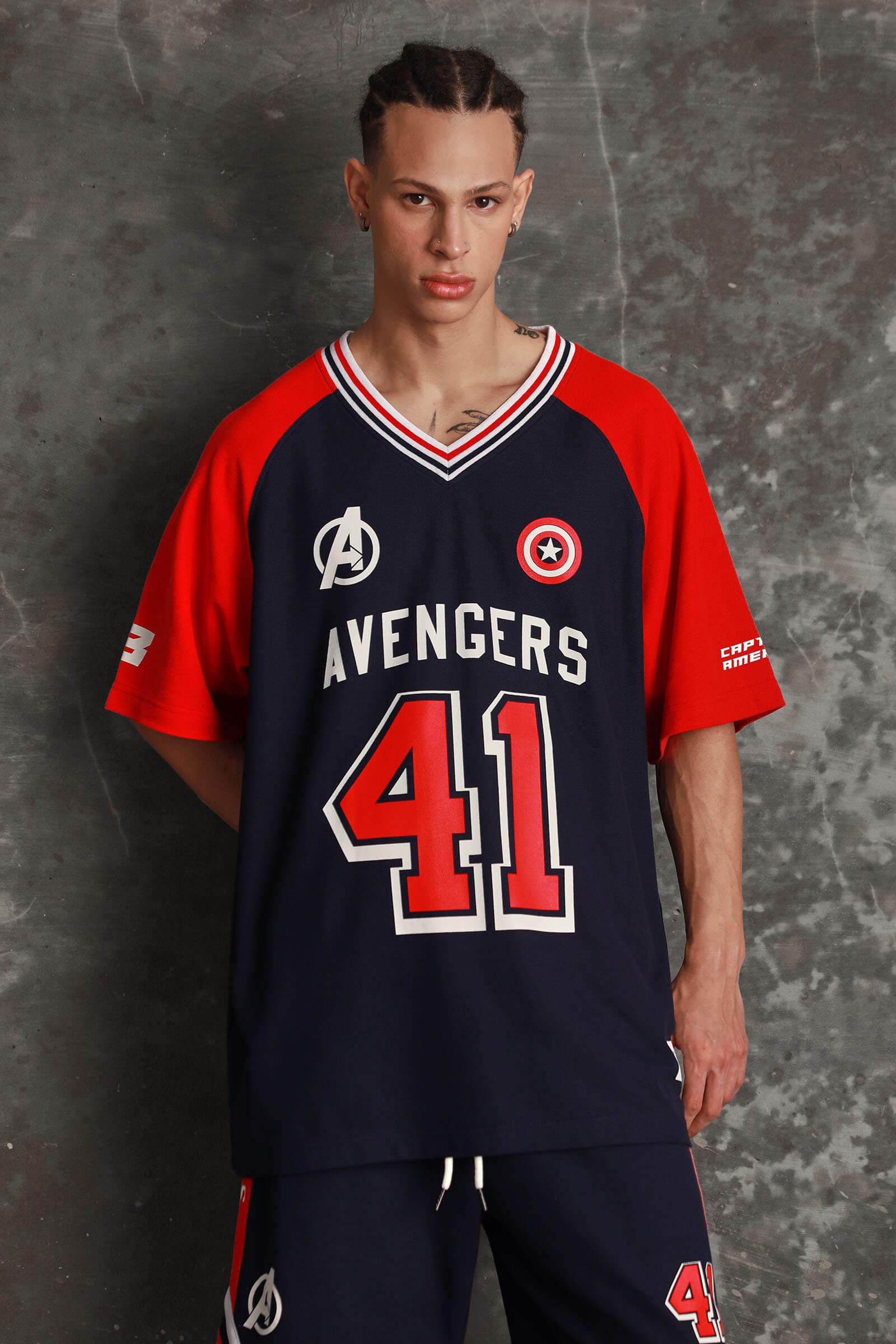 Captain America Jersey Oversized T-shirt