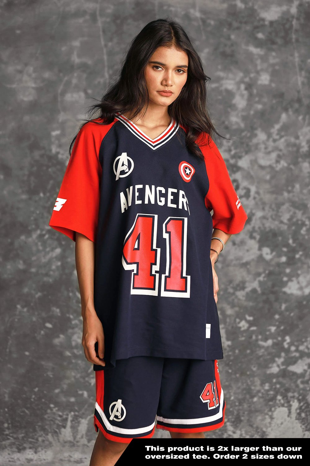 Captain America Jersey Oversized T-shirt - BonkersCorner