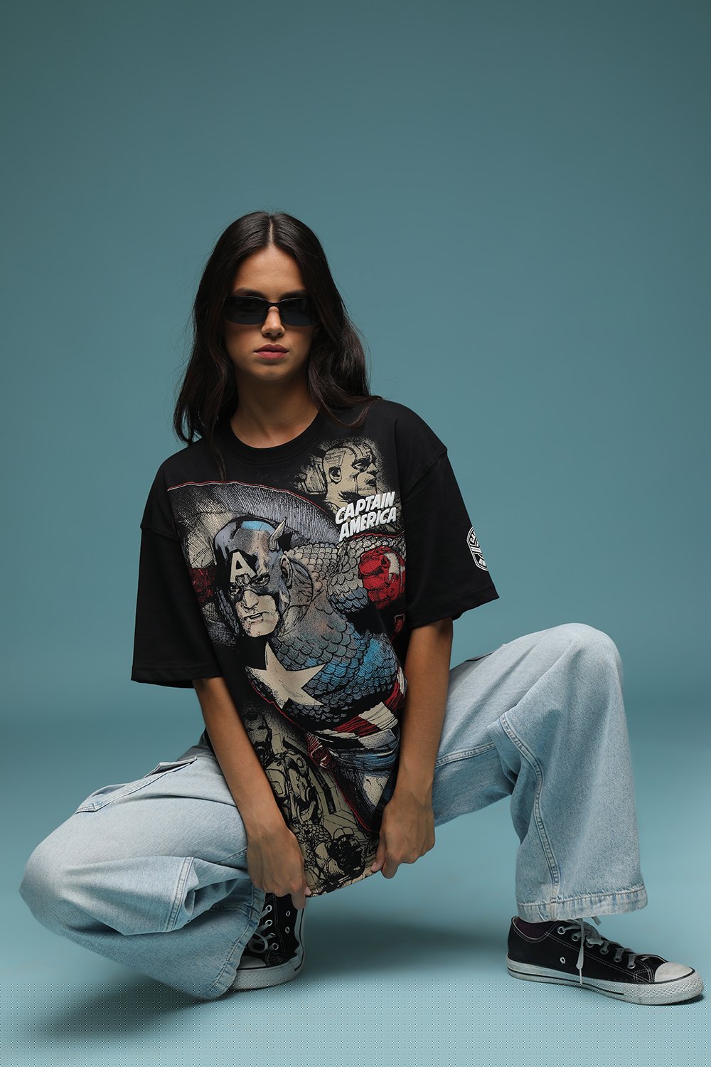 Captain America Oversized T-shirt - BonkersCorner