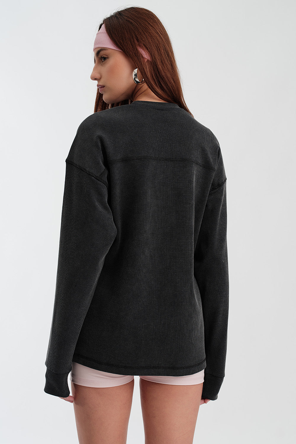 Charcoal Wash Long Sleeve T-shirt - BonkersCorner