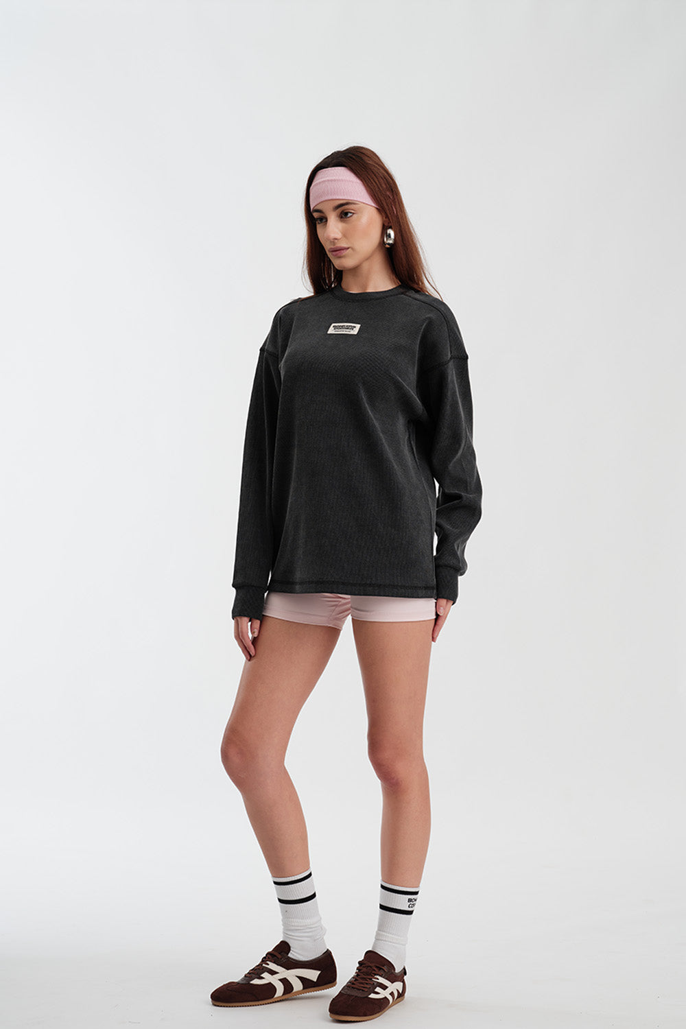 Charcoal Wash Long Sleeve T-shirt - BonkersCorner