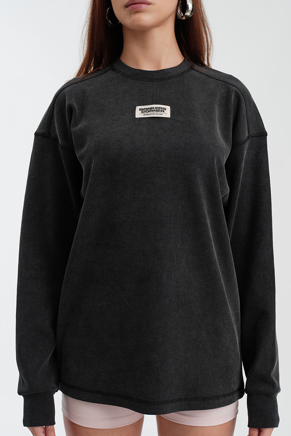 Charcoal Wash Long Sleeve T-shirt - BonkersCorner