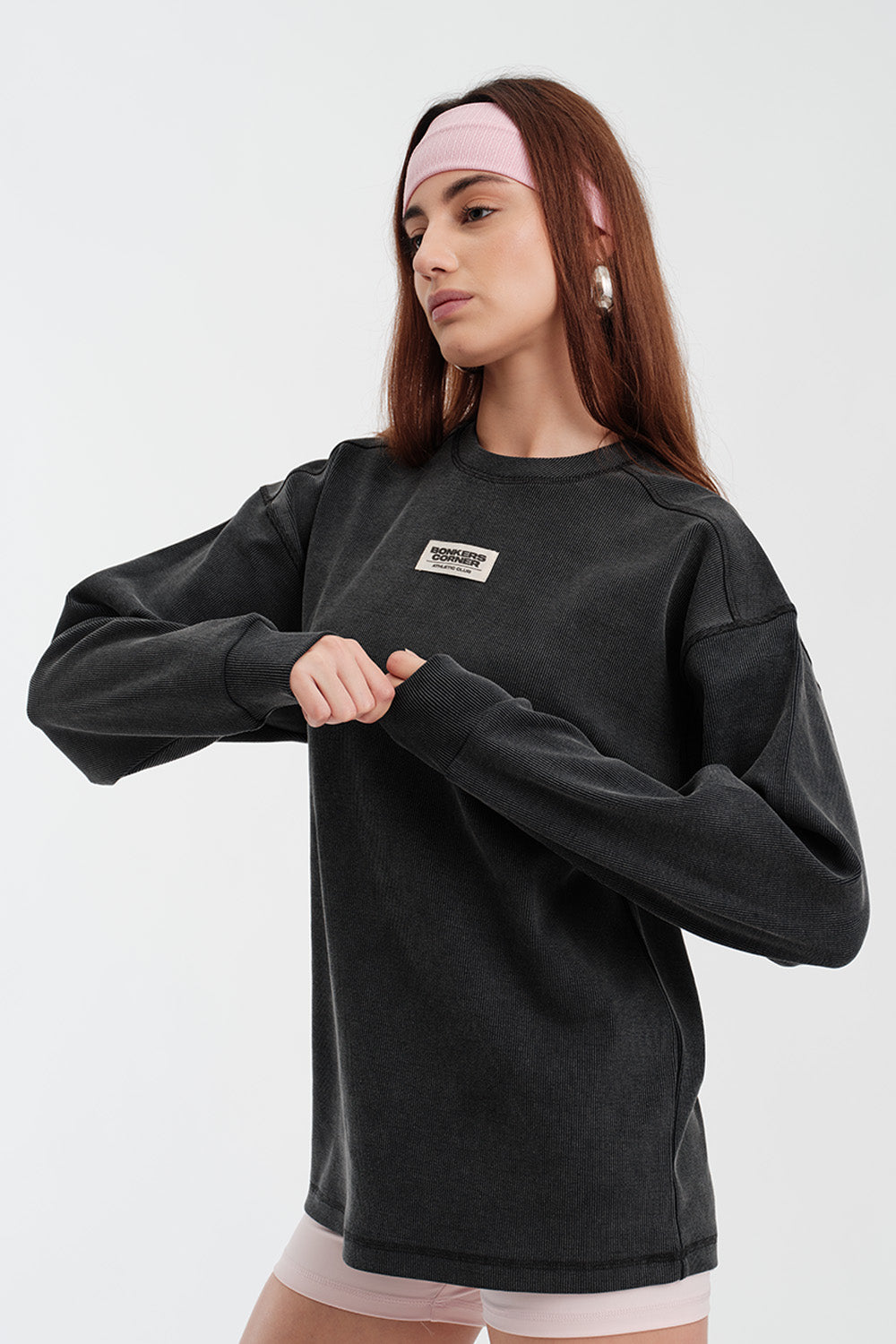 Charcoal Wash Long Sleeve T-shirt - BonkersCorner