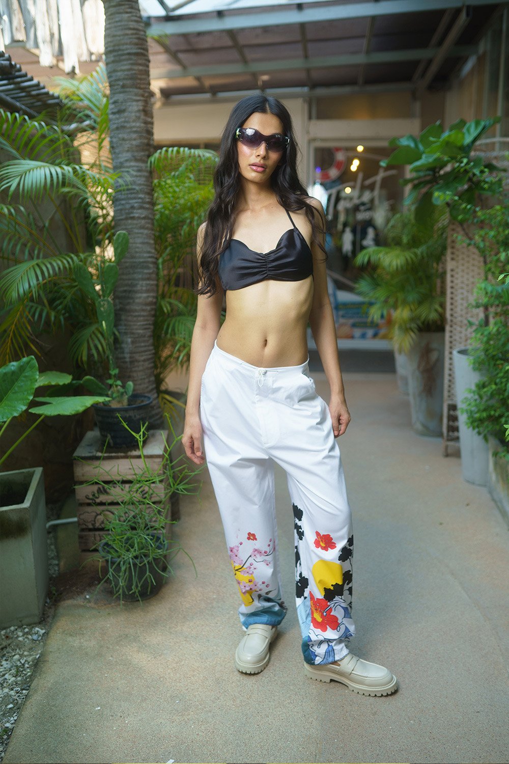 Cherry Blossom Parachute Pants - BonkersCorner