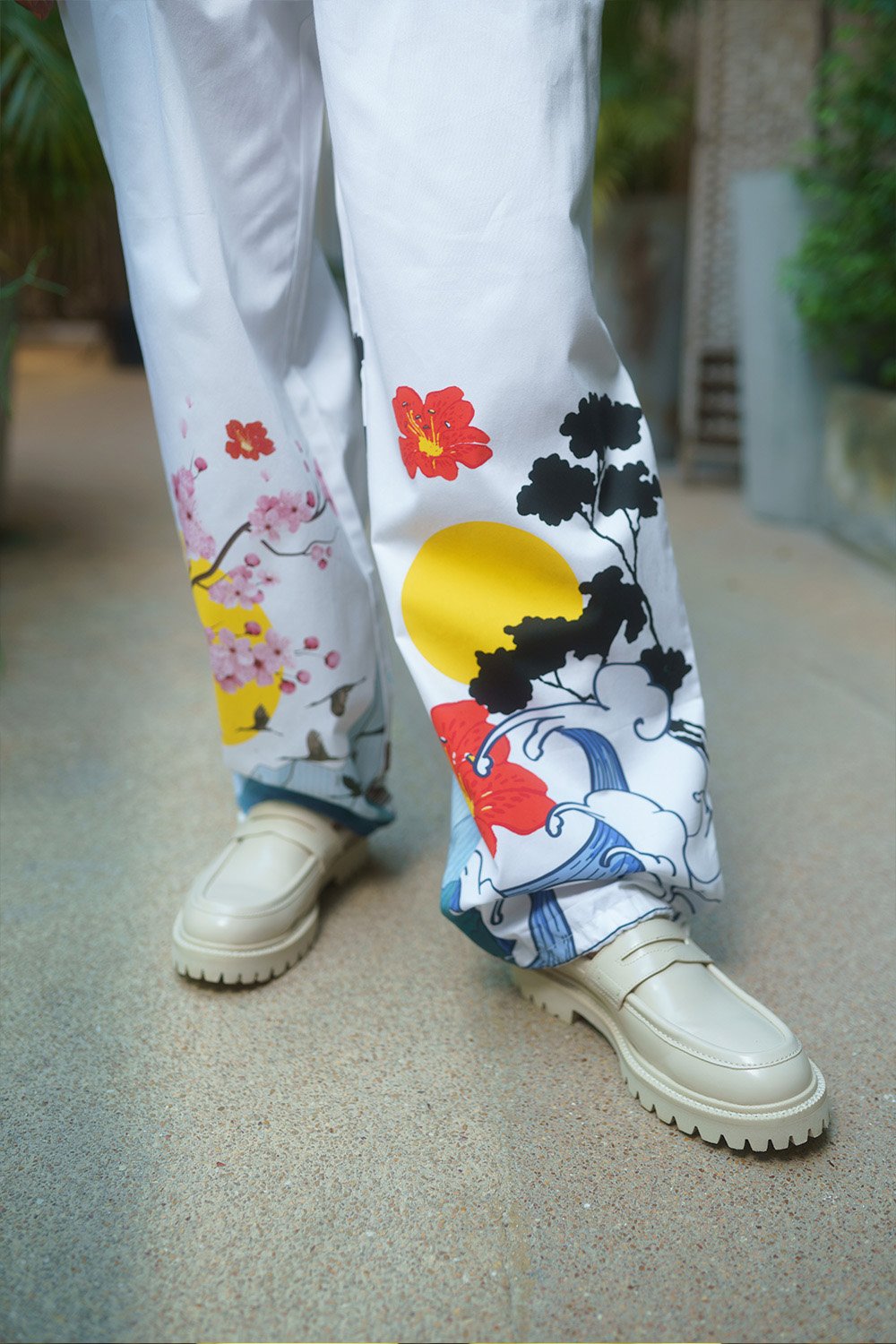 Cherry Blossom Parachute Pants - BonkersCorner