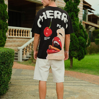 Cherry Playboy Oversized T-shirt - BonkersCorner