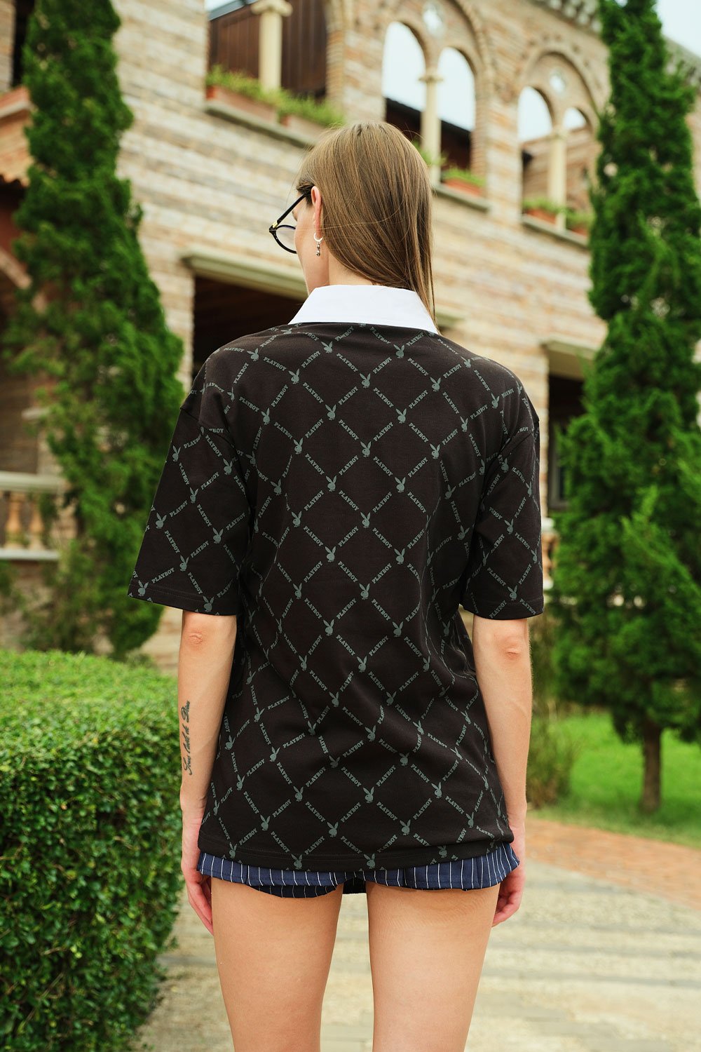 Chessboard Playboy Oversized Polo - BonkersCorner