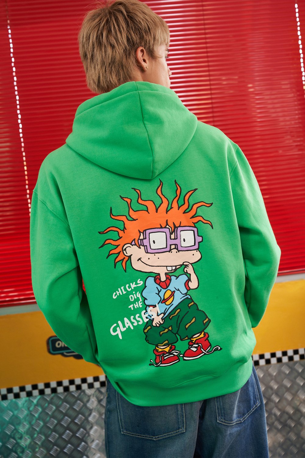 Chicks Dig The Glasses Green Hoodie - BonkersCorner