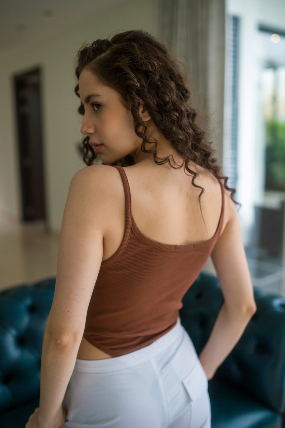 Chocolate Brown Ribbed High Cut Bodysuit - BonkersCorner