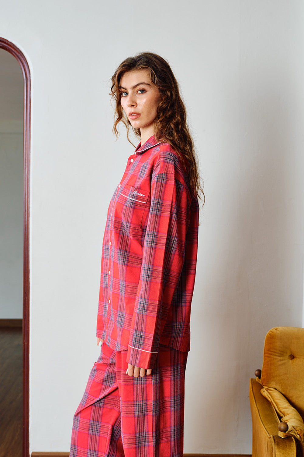 Classic Red Plaid Pyjama Set