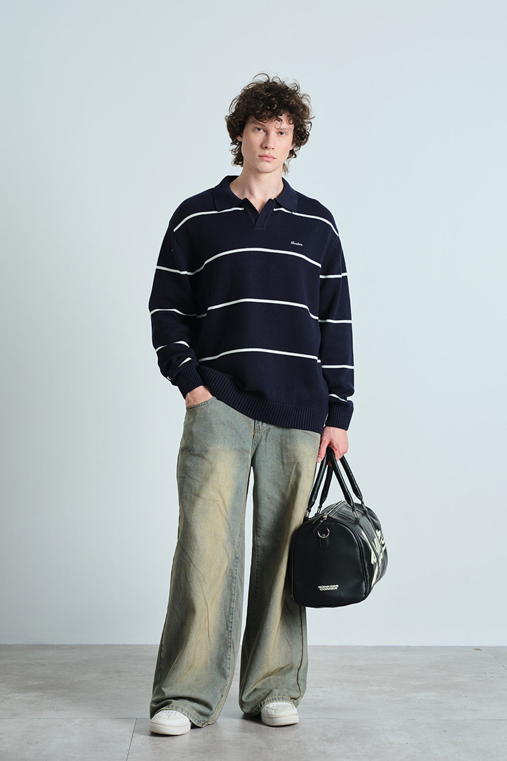 Courtside Stripe Knit Polo