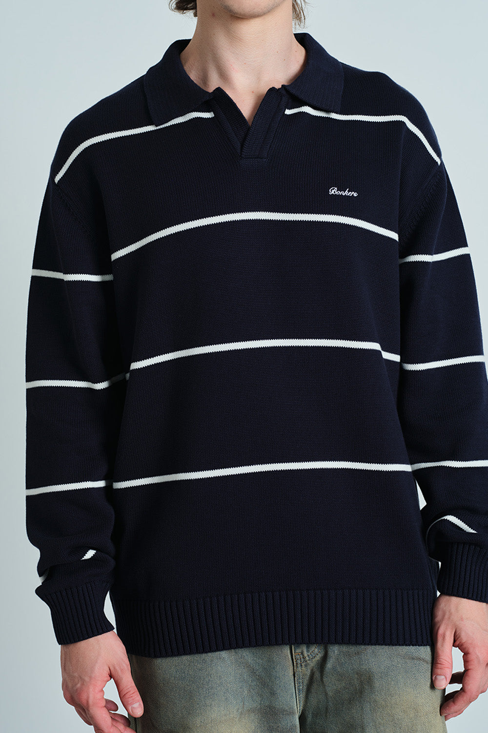 Courtside Stripe Knit Polo