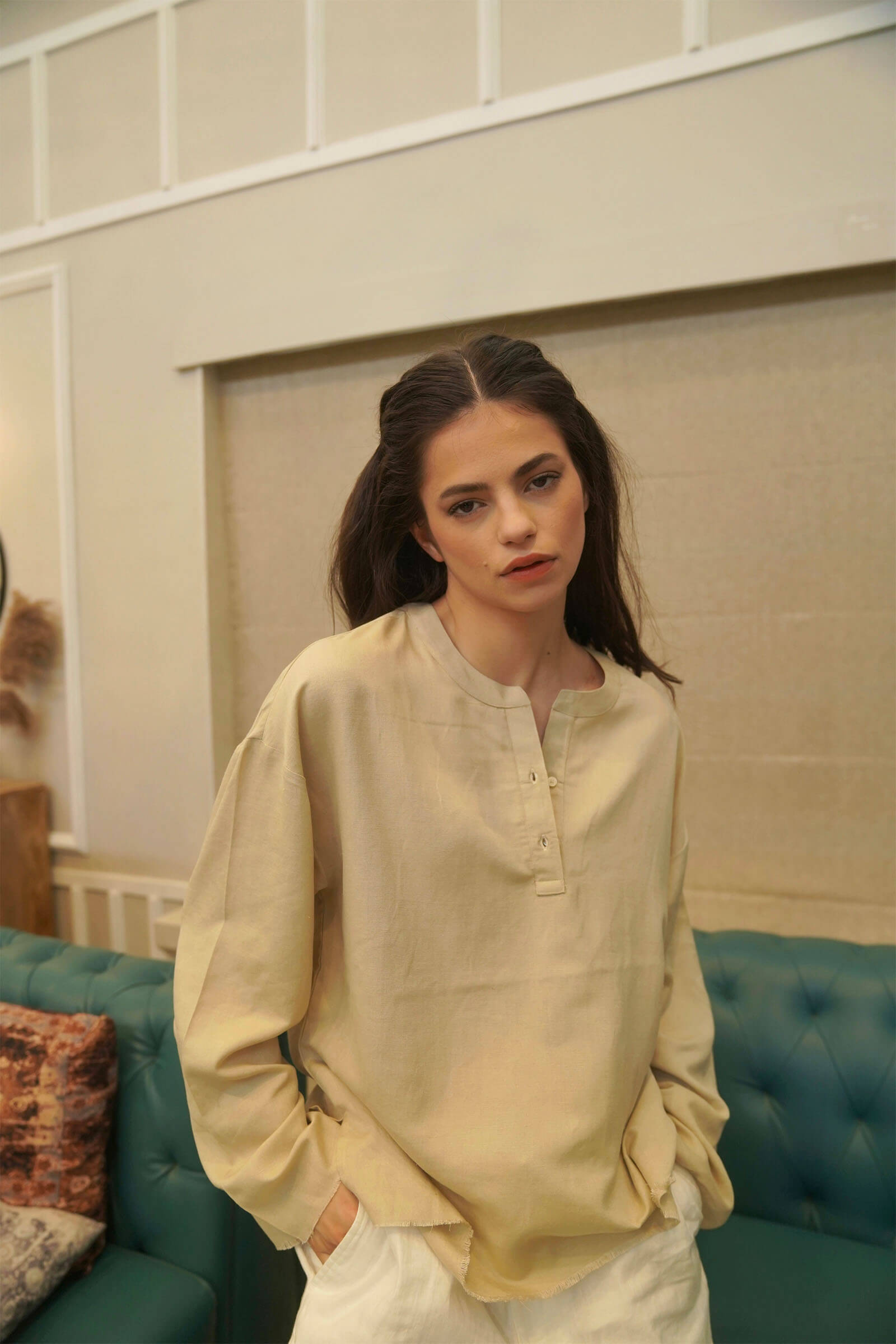 Cream Coloured Shirt - BonkersCorner