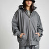 Dark Grey Melange Zipper - BonkersCorner