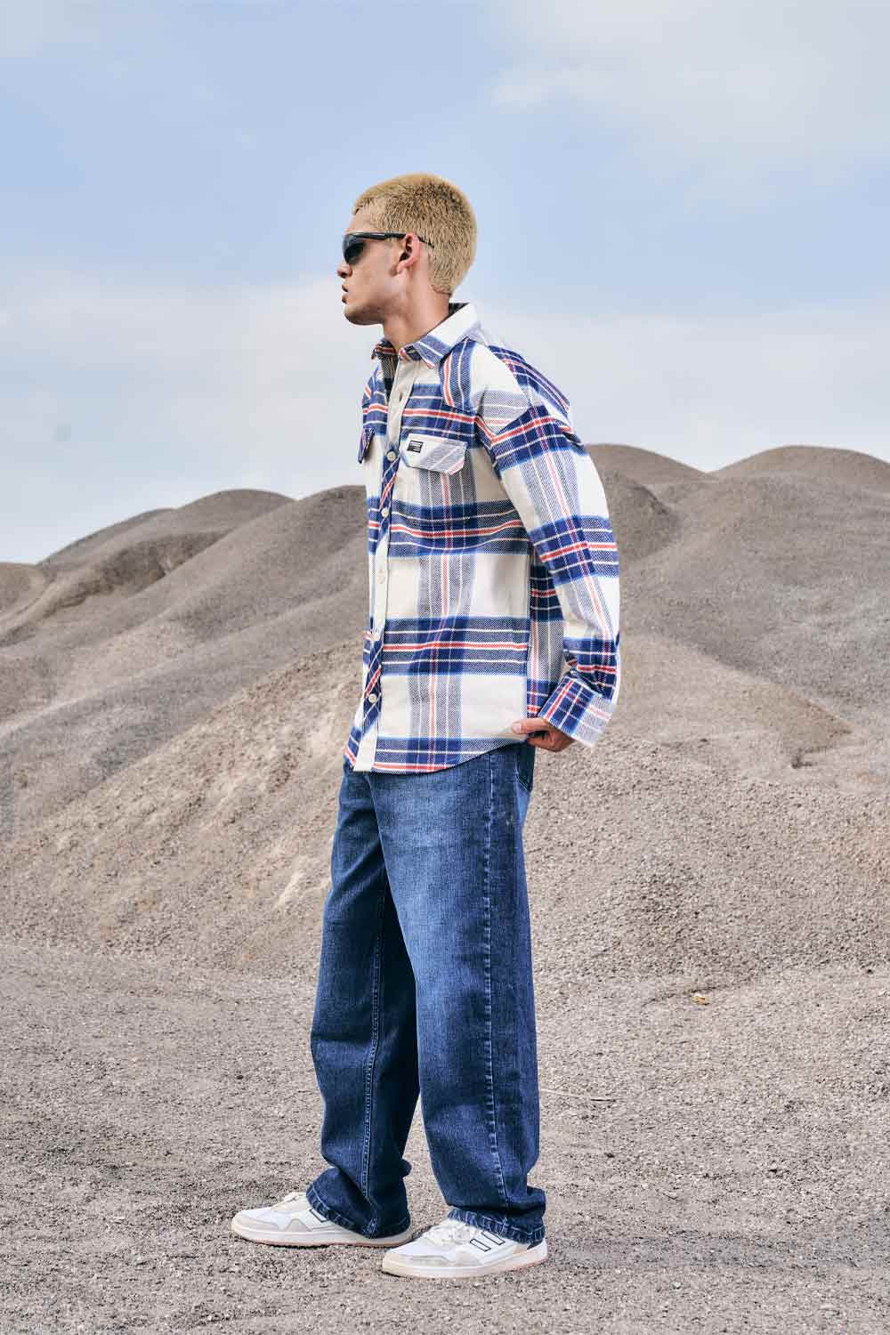 Deep Blue Faded Straight Fit Jeans - BonkersCorner