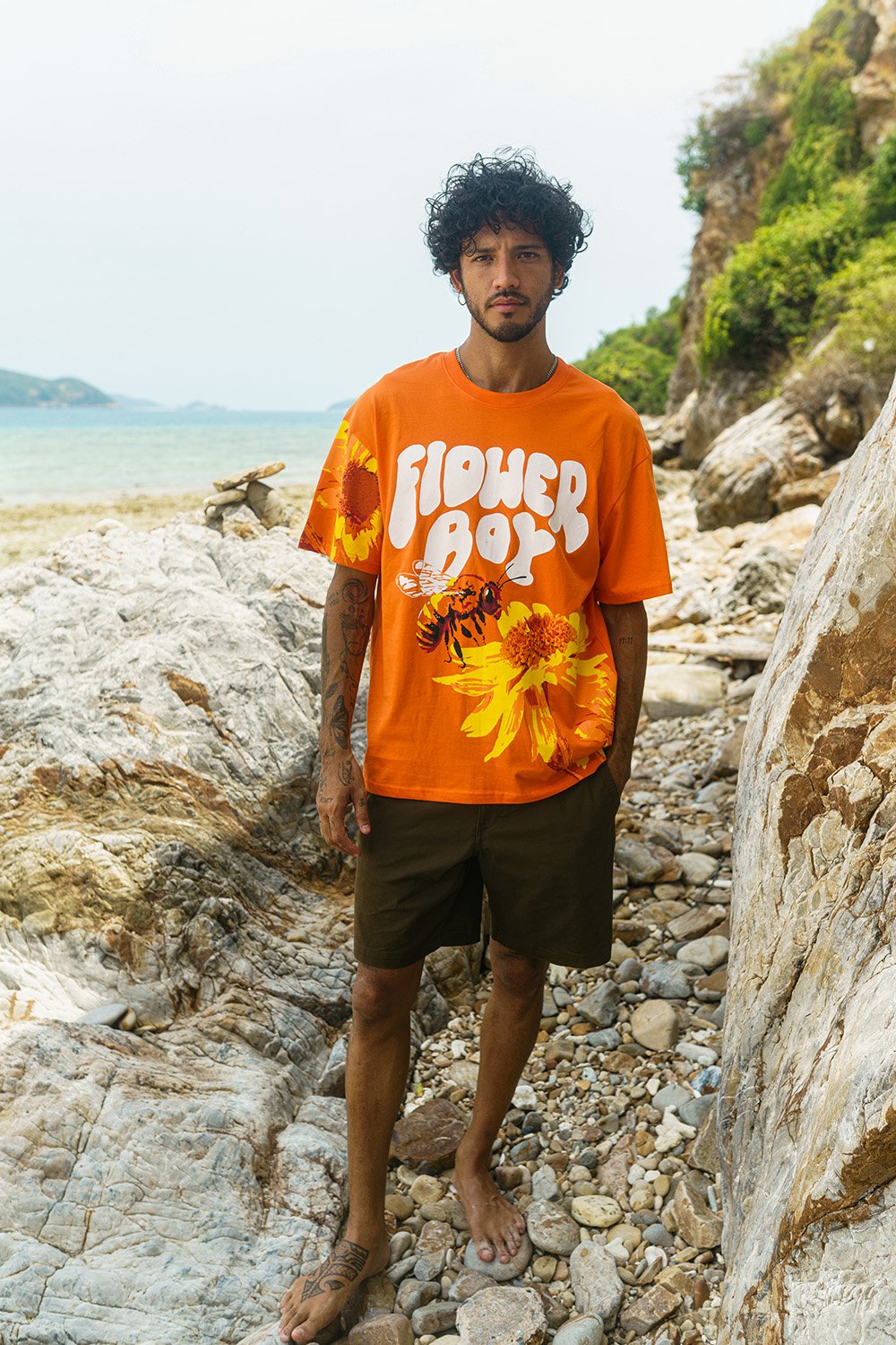 Flower Boy Oversized T-shirt - BonkersCorner