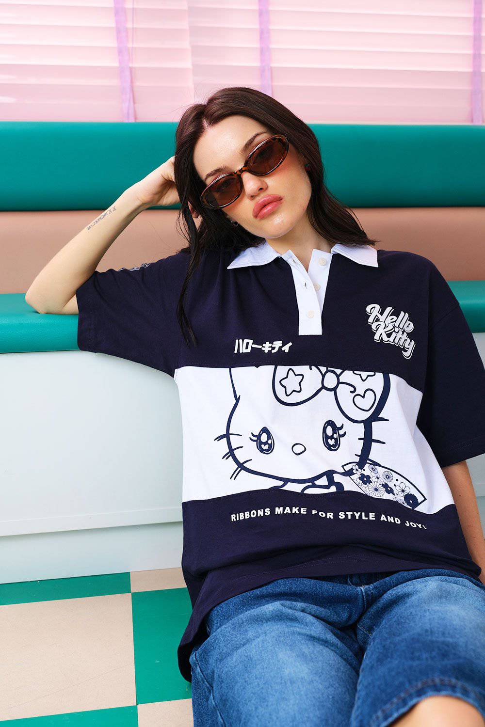Flower Girl Oversized Polo - BonkersCorner
