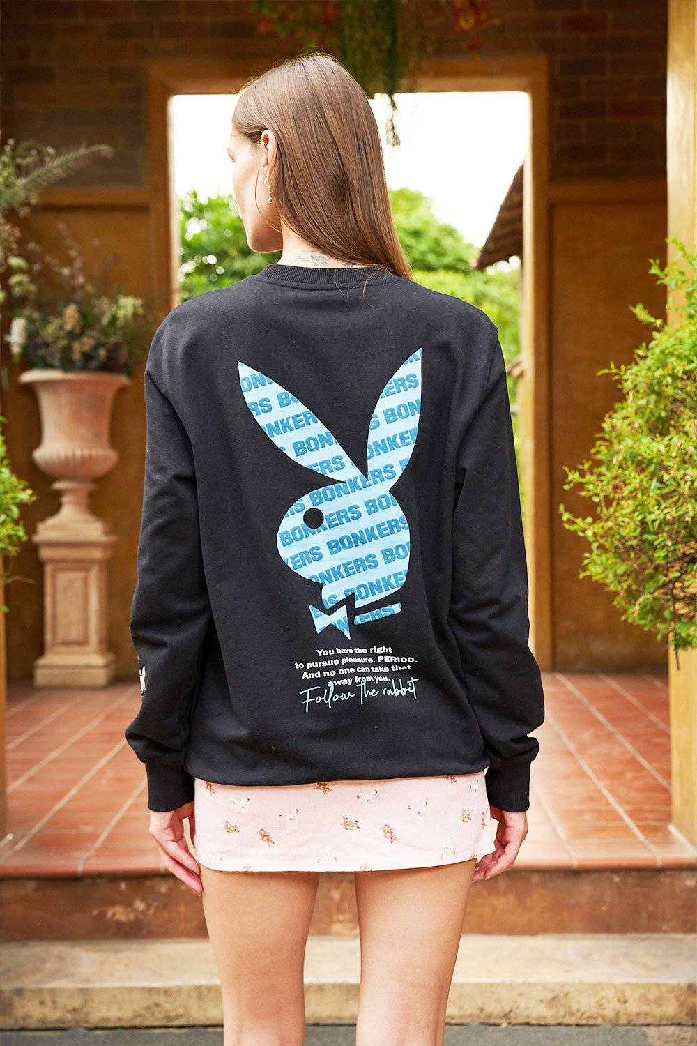 Follow The Rabbit Oversized Sweatshirt - BonkersCorner