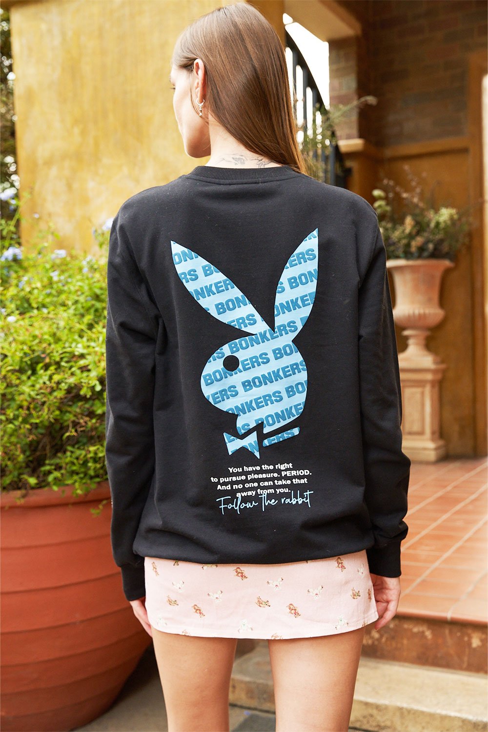 Follow The Rabbit Oversized Sweatshirt - BonkersCorner