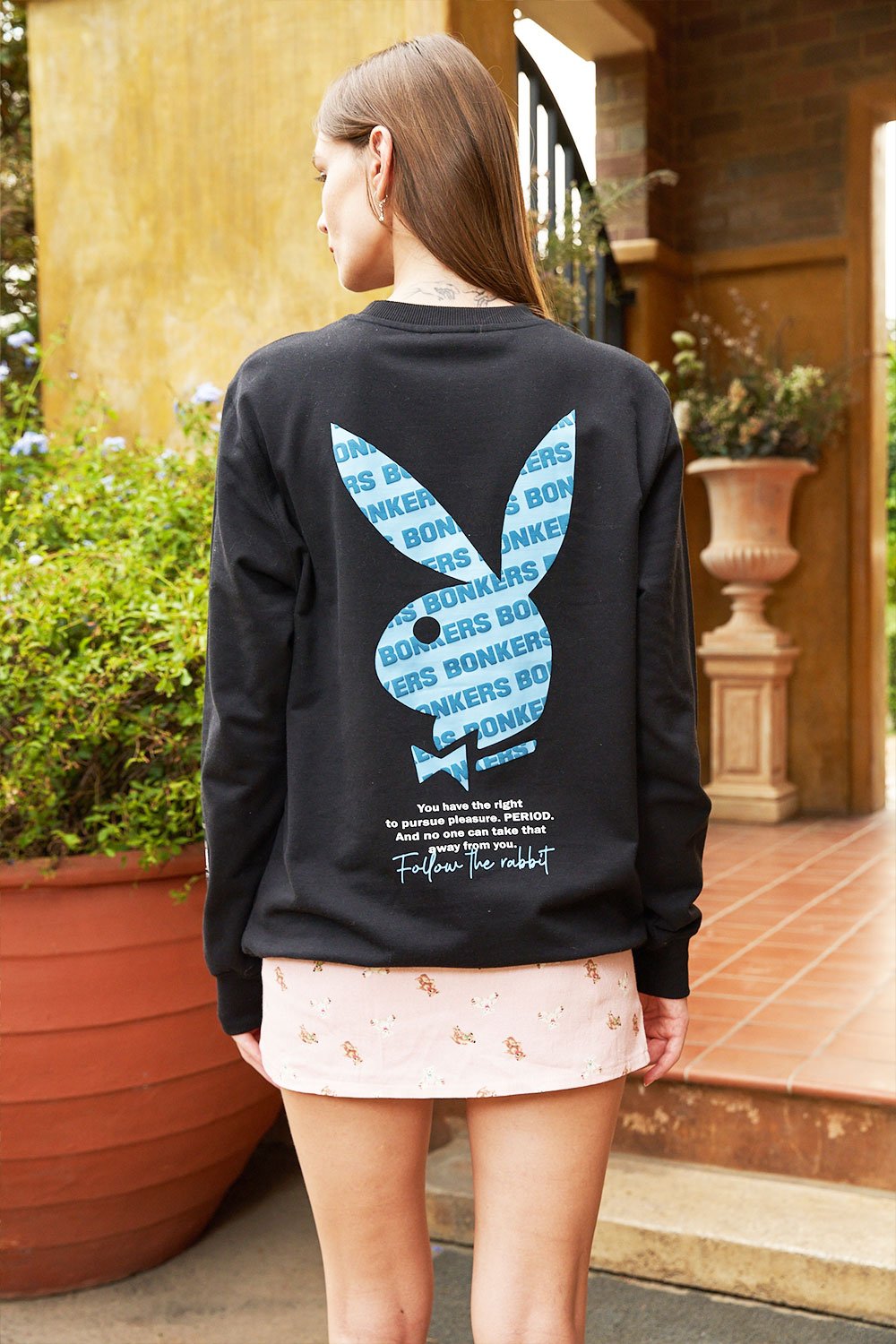 Follow The Rabbit Oversized Sweatshirt - BonkersCorner