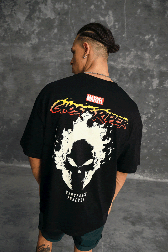 Buy Ghost Rider Oversized T-shirt (Glow In Dark) | BonkersCorner