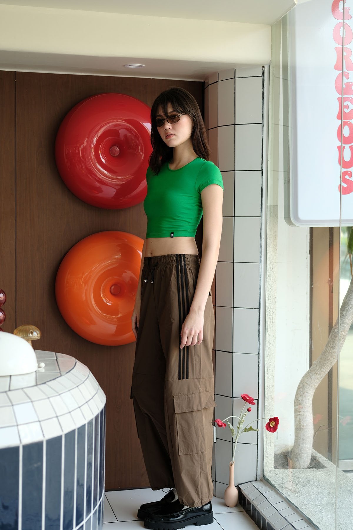 Green Jersey Crop Top - BonkersCorner