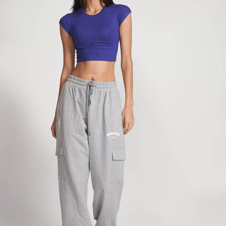 Grey Melange Cargo Pants - BonkersCorner