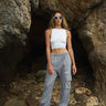 Grey Melange Utility Pants - BonkersCorner