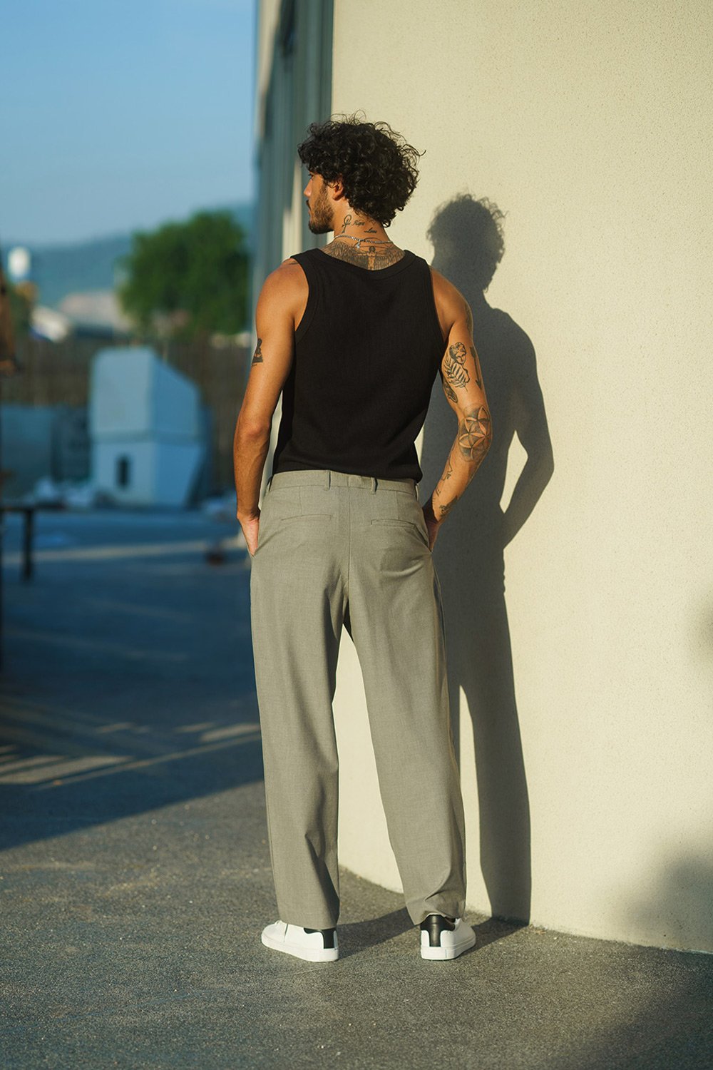 Grey Tailored Trousers - BonkersCorner