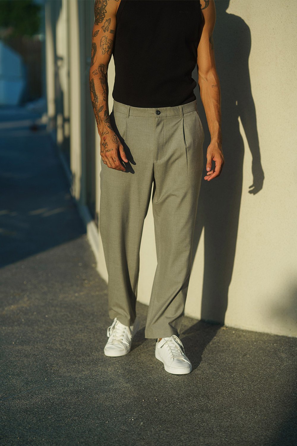 Grey Tailored Trousers - BonkersCorner