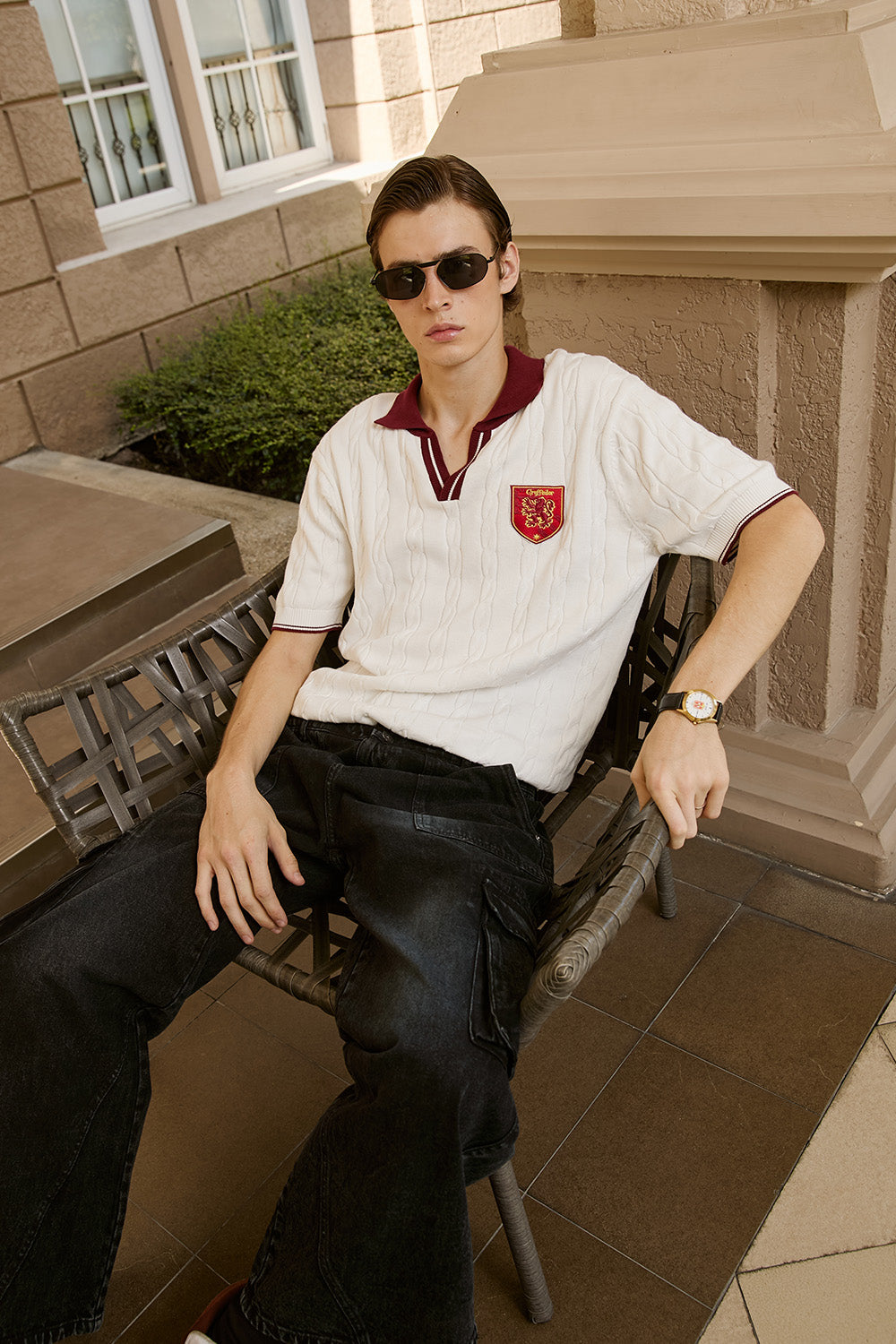 Gryffindor Legacy Cable Knit Polo