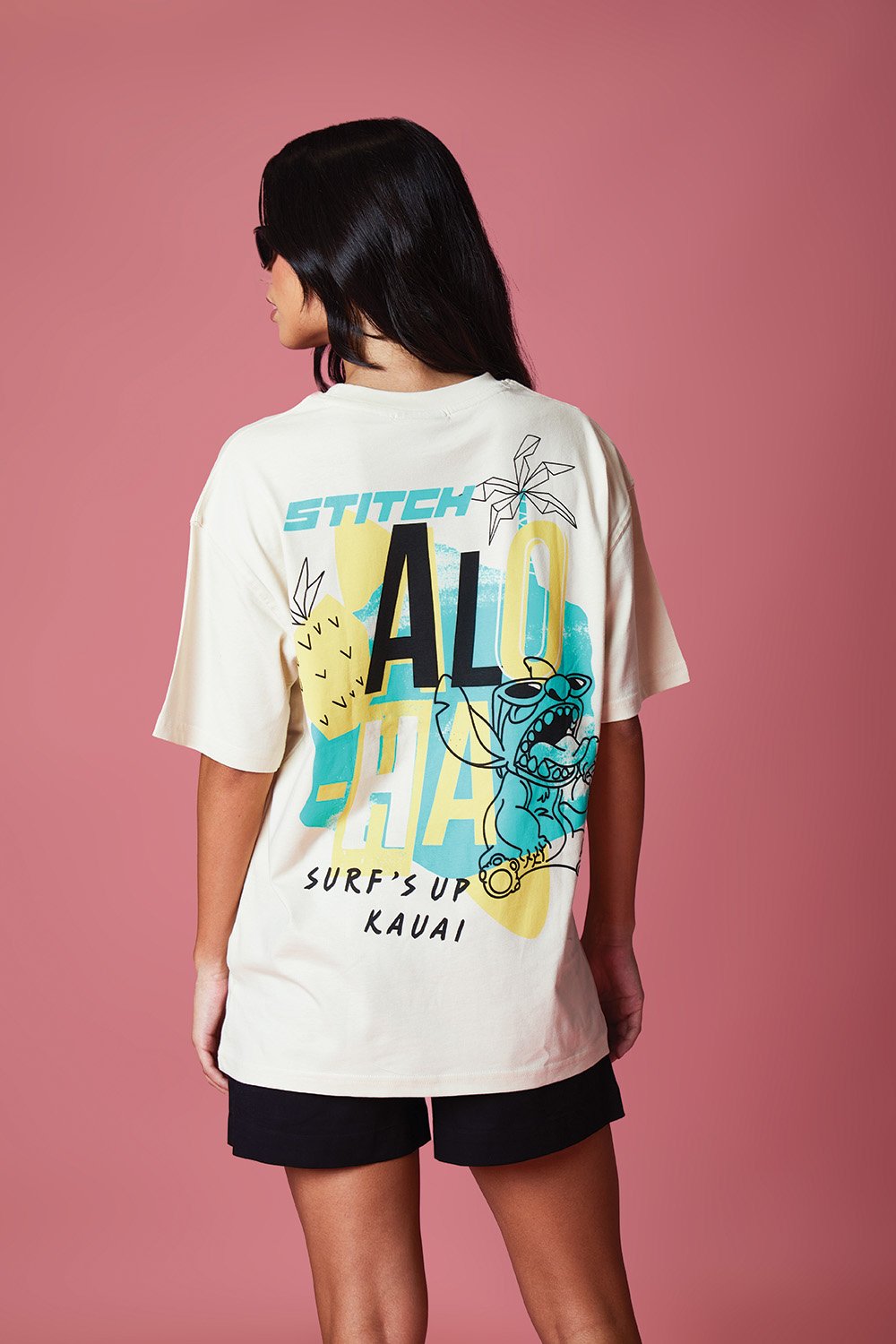 Hawaiian Stitch Oversized T-shirt - BonkersCorner