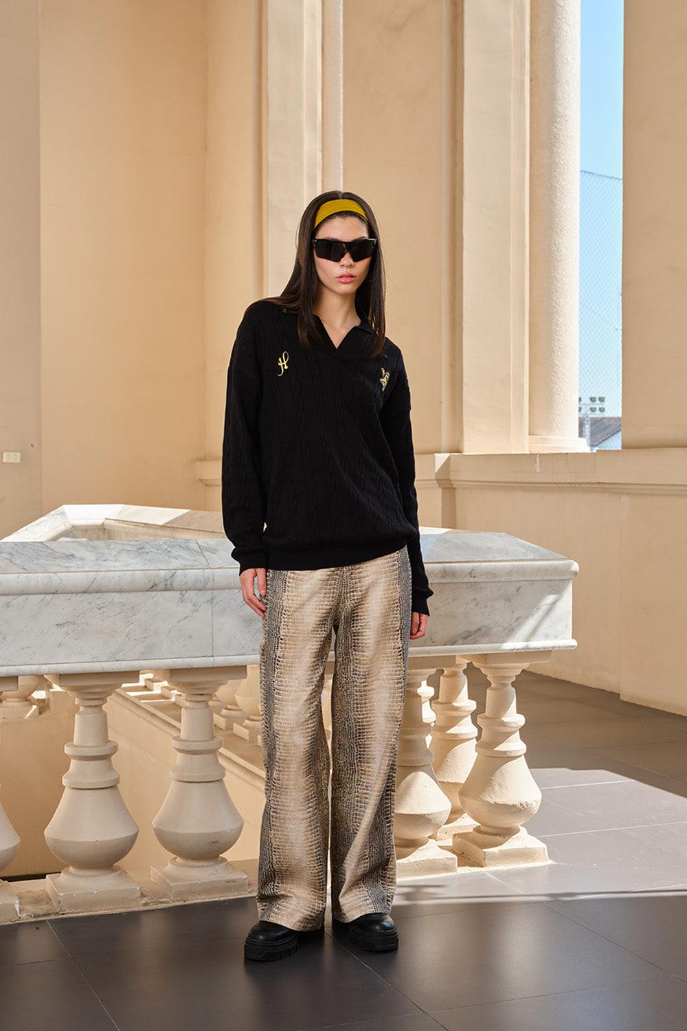 Hufflepuff Cable Knit Polo