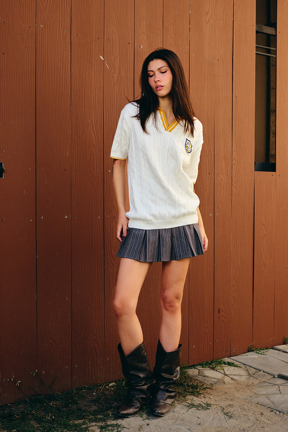 Hufflepuff Legacy Cable Knit Polo